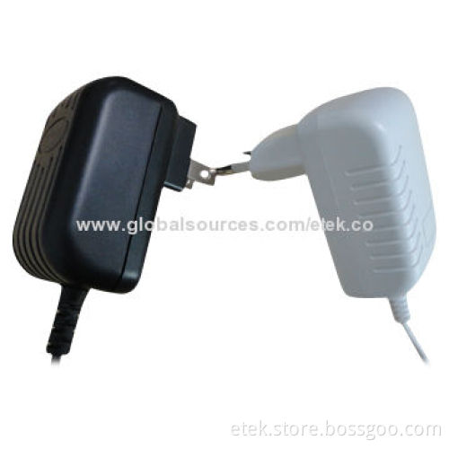 12W Series Switching Power Adapters with China AC Plug for DVD Players and A/V Products